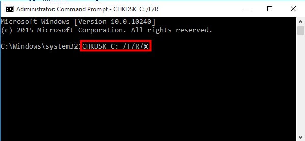 check for disk error