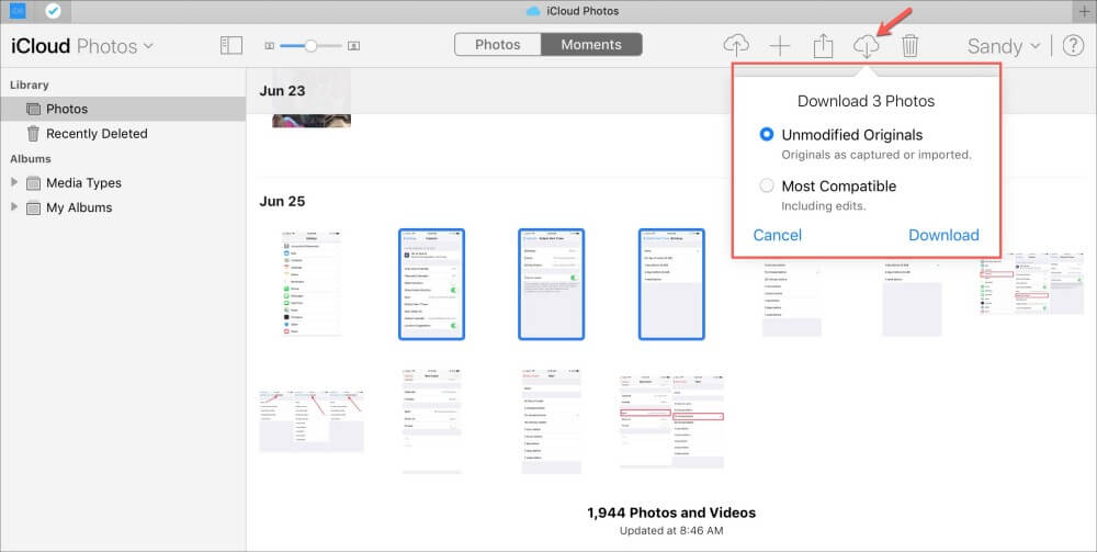 restore iPhone from iCloud without reset