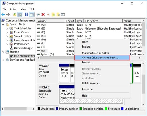 how to change sd card drive letter