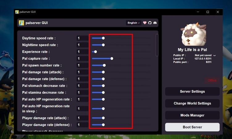 palserver visual word option