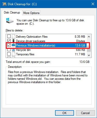 Clean up previous Windows installation