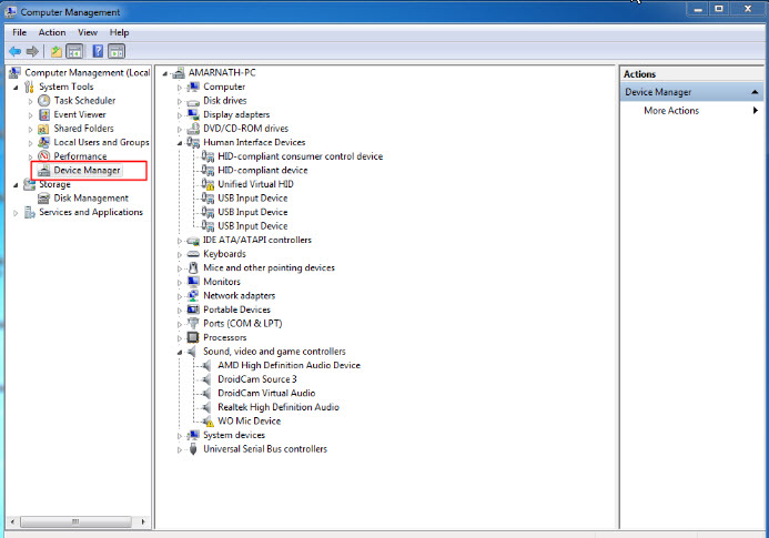 device manager