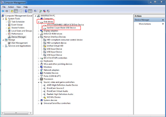 select disk drive