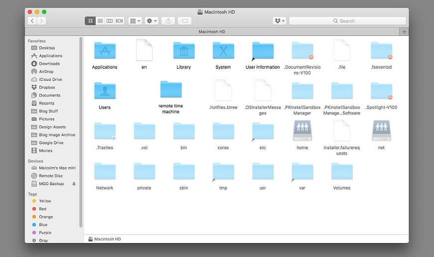 show all files