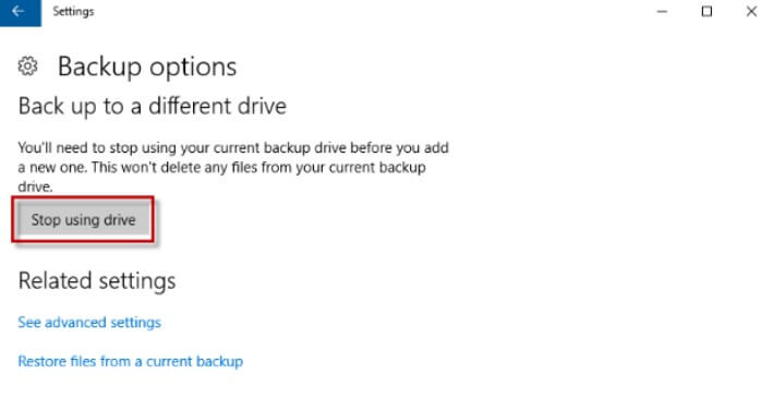 stop using drive