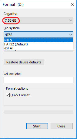 change hard drive format to fix error code 0x800701b1