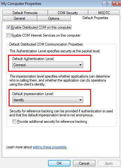 default properties