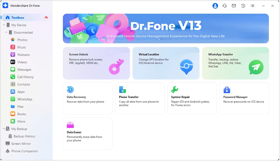 Dr. Fone for iOS Message Recovery
