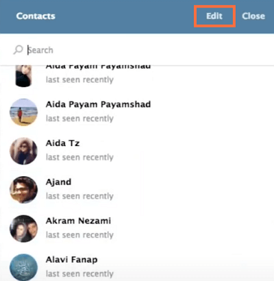 edit contacts web