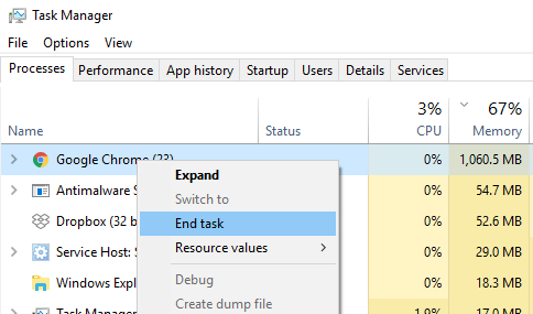 end Discord process