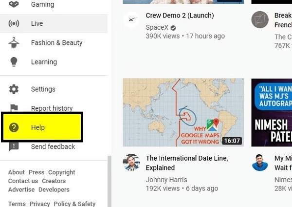 find deleted youtube videos with official support