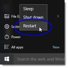 Restart the computer to fix error code 224003 firefox